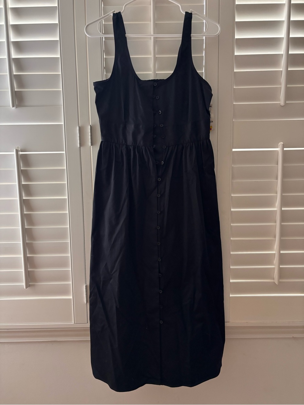 Alfani Black Button-Front Sleeveless Midi Dress